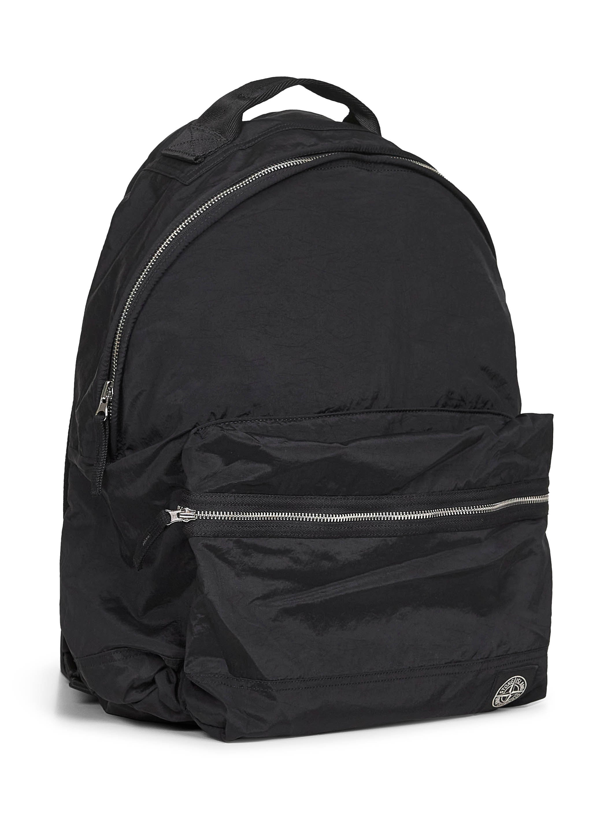 Stone Island Men Black Nylon Metal Backpack - 2