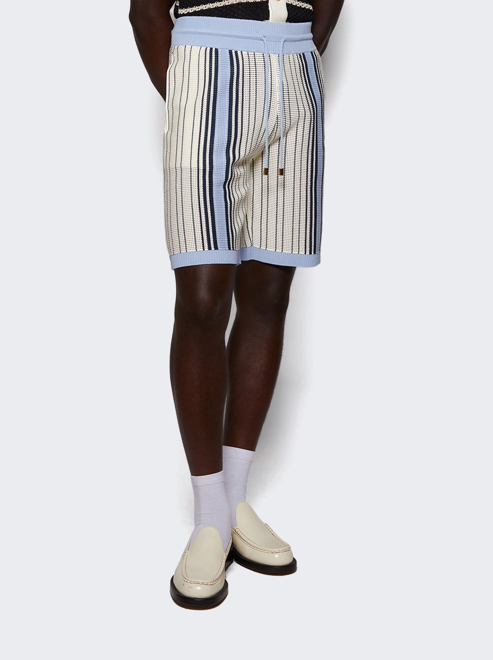 Script Stripe Shorts Ashley Blue - 2