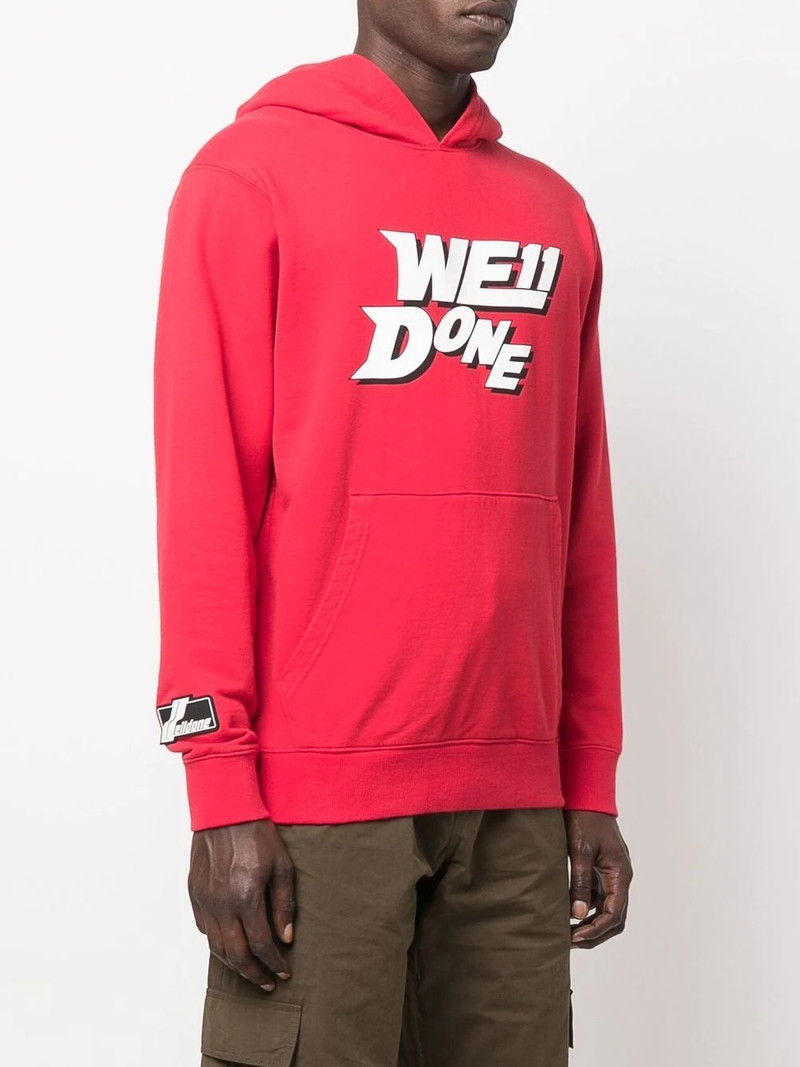 logo-print cotton hoodie 4