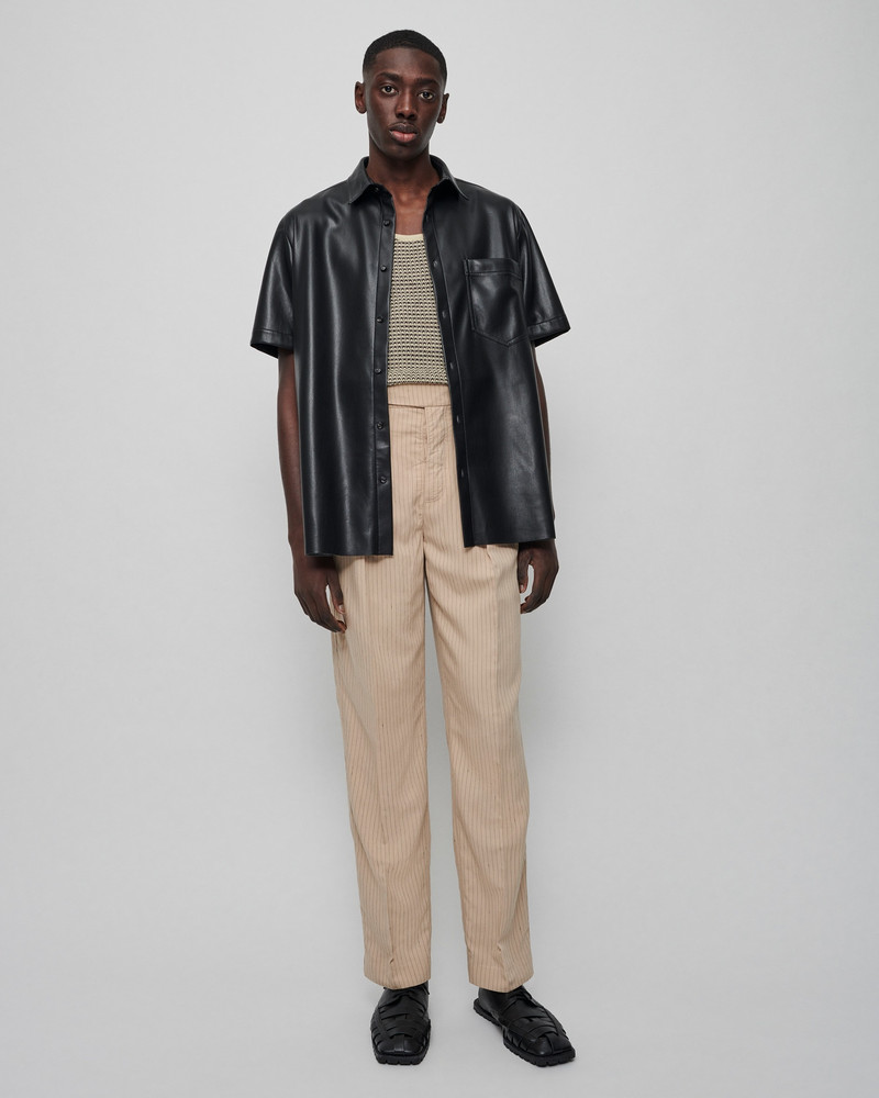 Nanushka ADAM - Vegan leather shirt - Black outlook