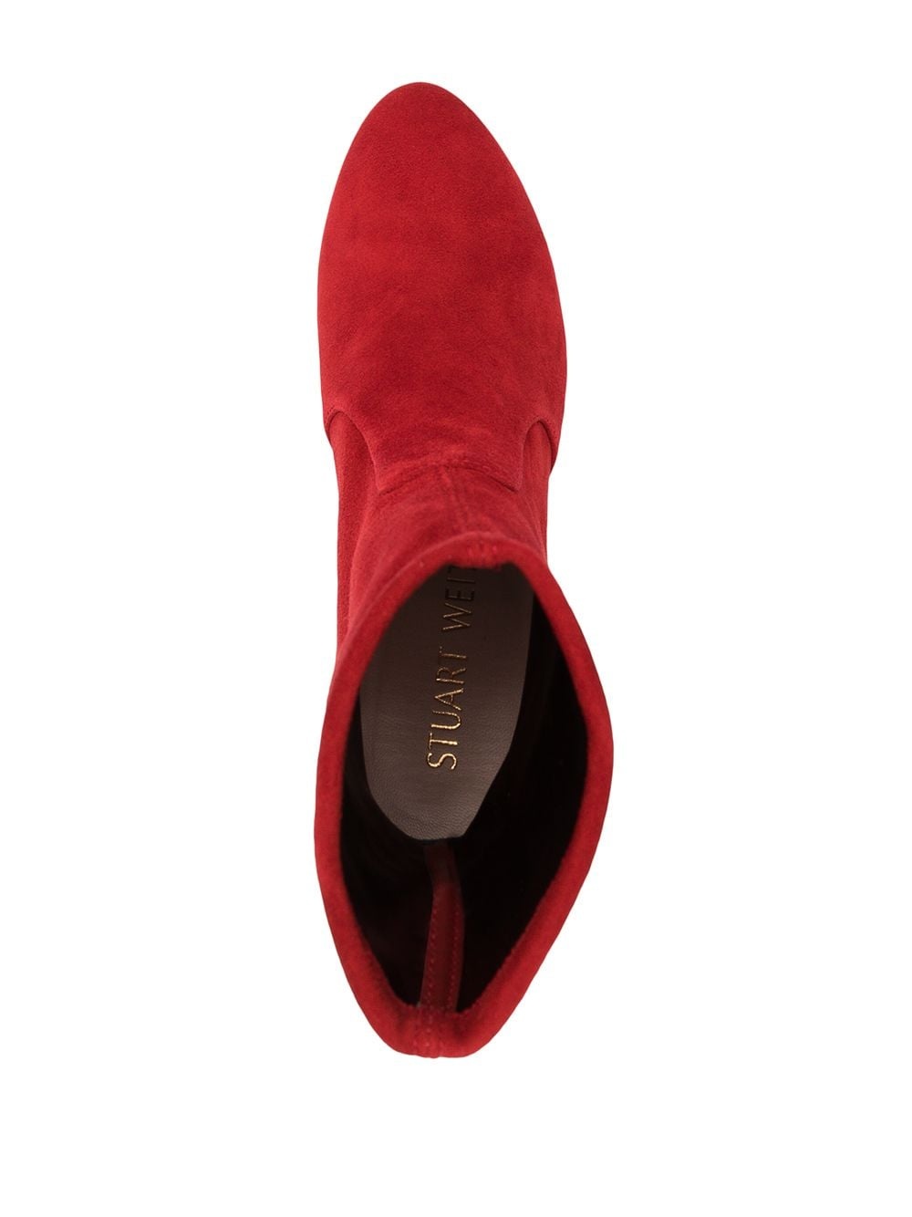 red suede sock boots - 4