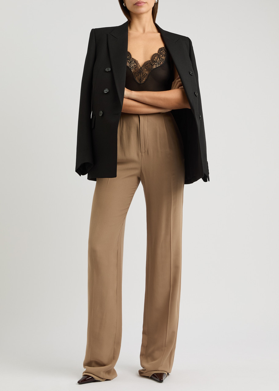 Yves Saint Laurent Straight-leg Silk Trousers - 4