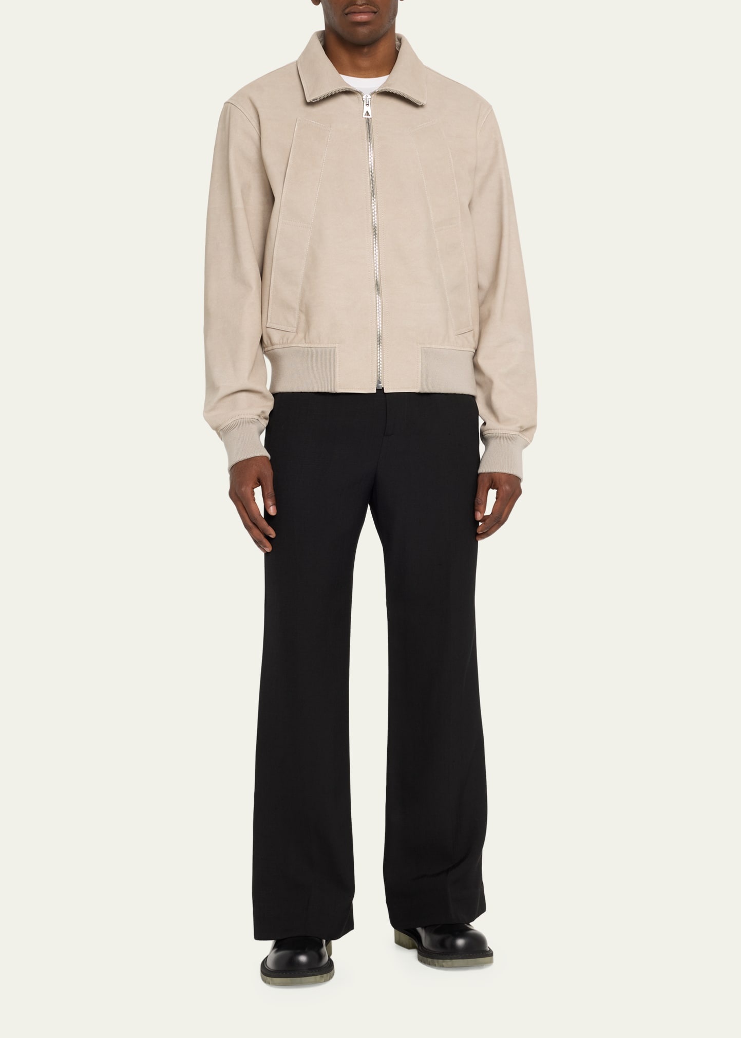 Men's Printed Nubuck Blouson Jacket - 2