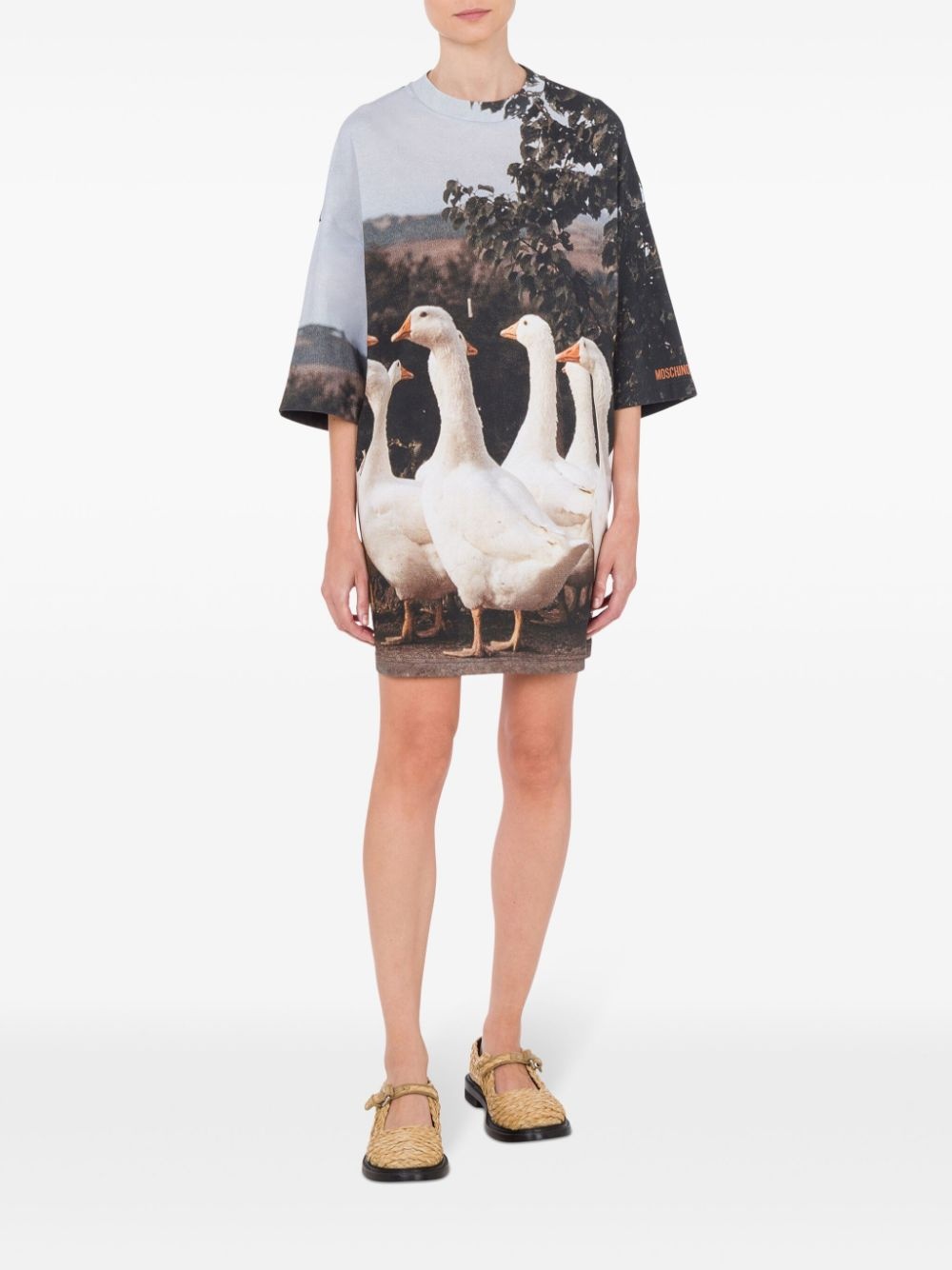 goose-motif mini dress - 2