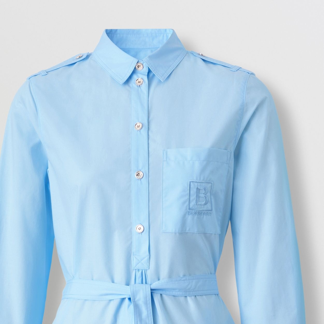 Letter Graphic Cotton Poplin Shirt Dress - 2