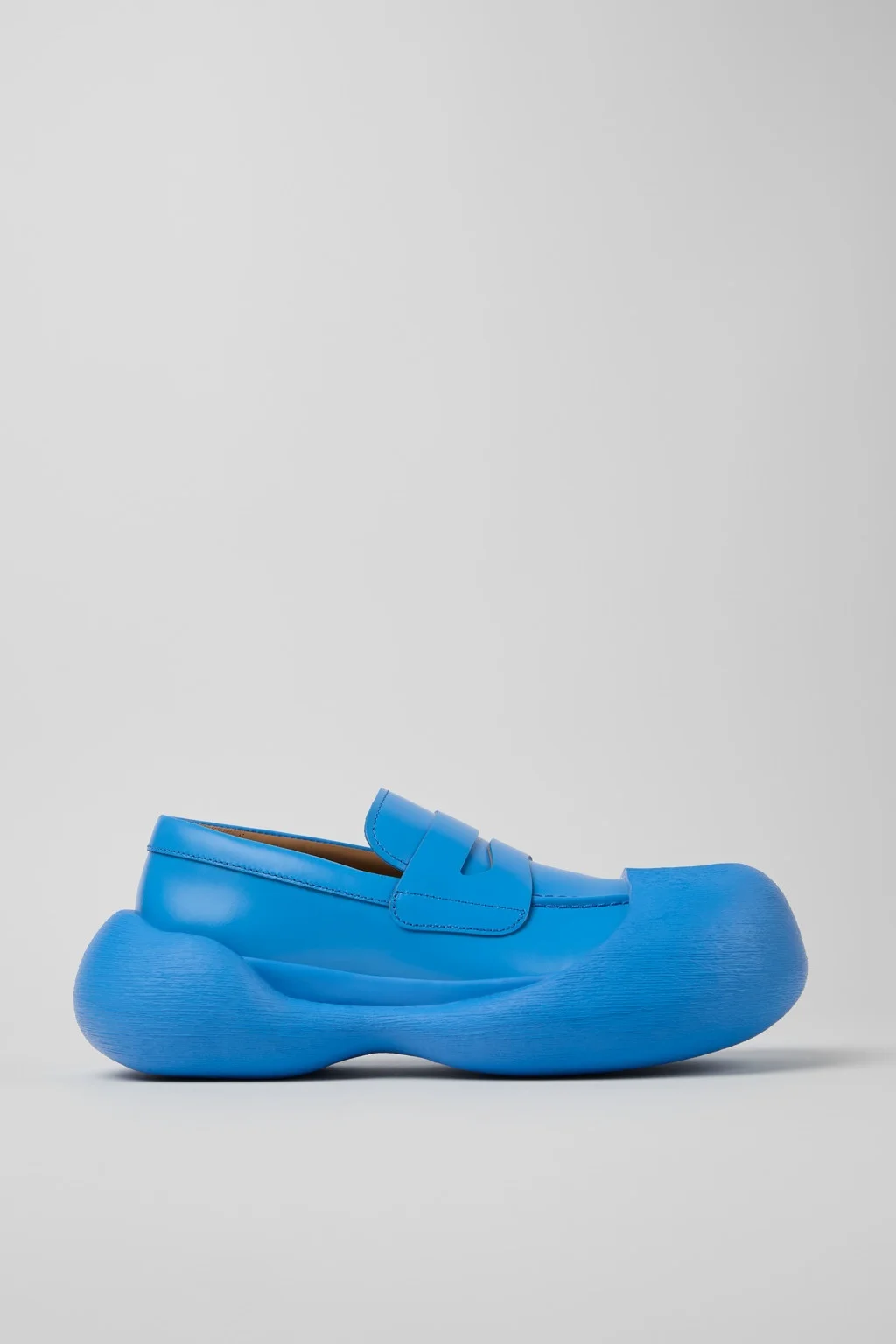 Blue Leather Loafers - 1