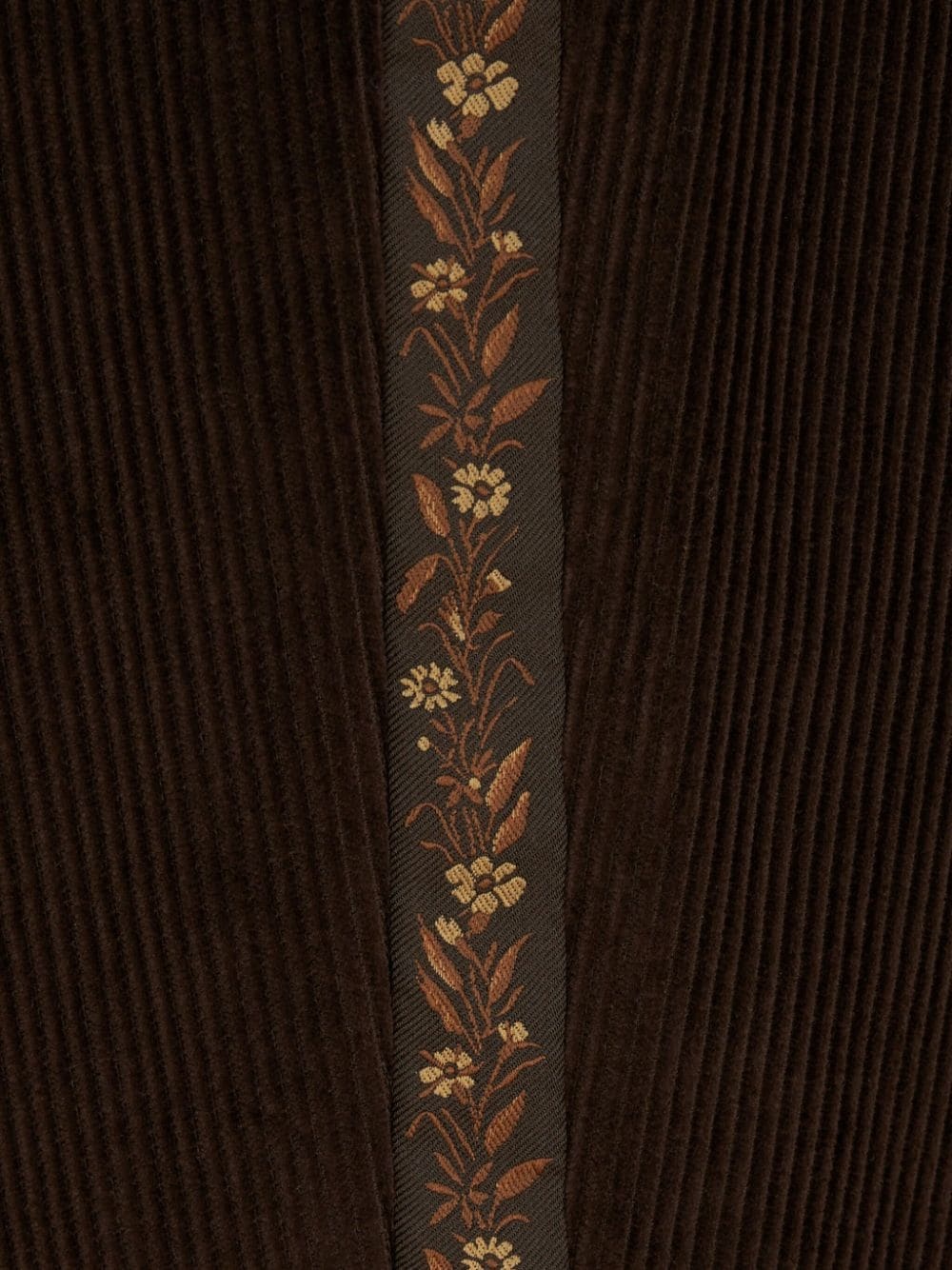floral-stripe corduroy trousers - 6