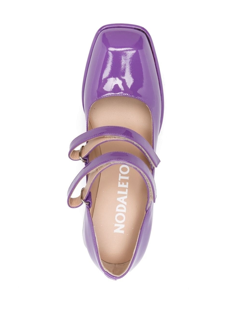 square-toe leather sandals - 4