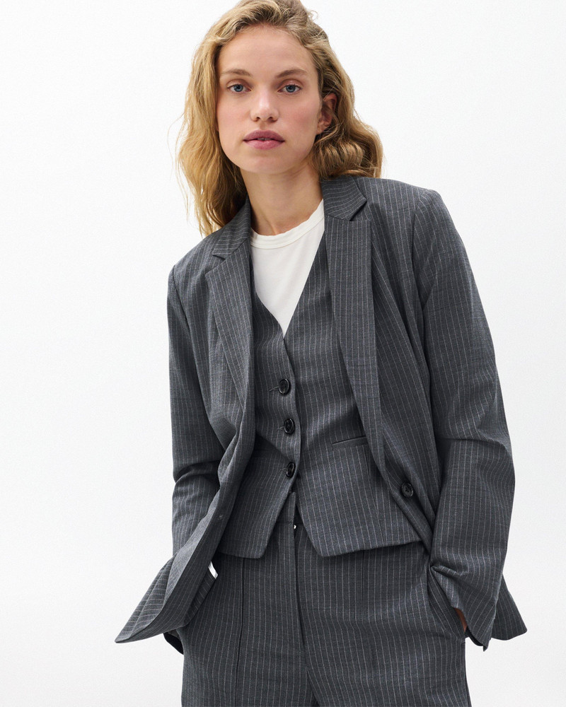 Jennifer Striped Two-in-One Blazer 2