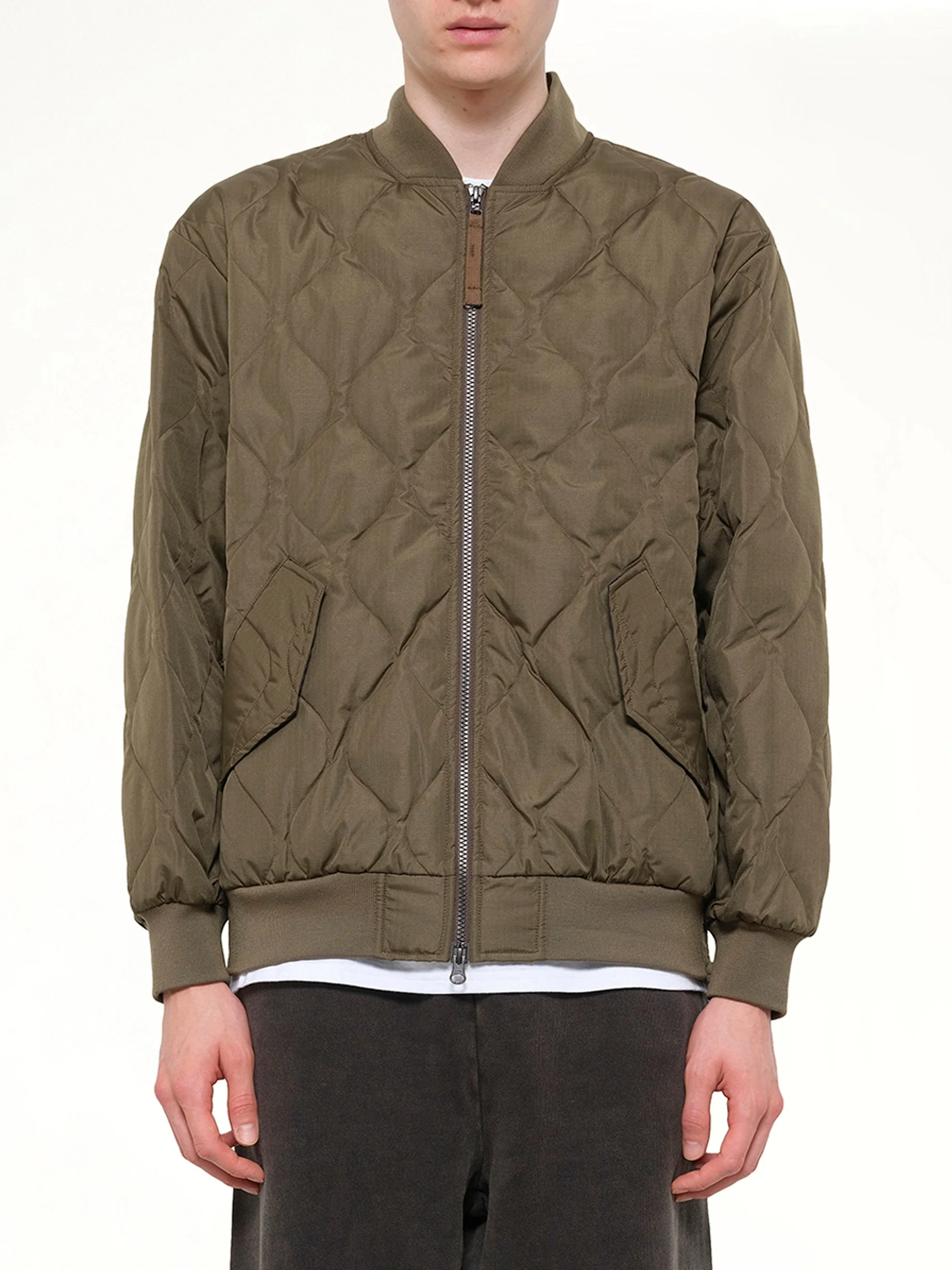 Military MA-1 Type Down Jacket in Dark Olive - 1