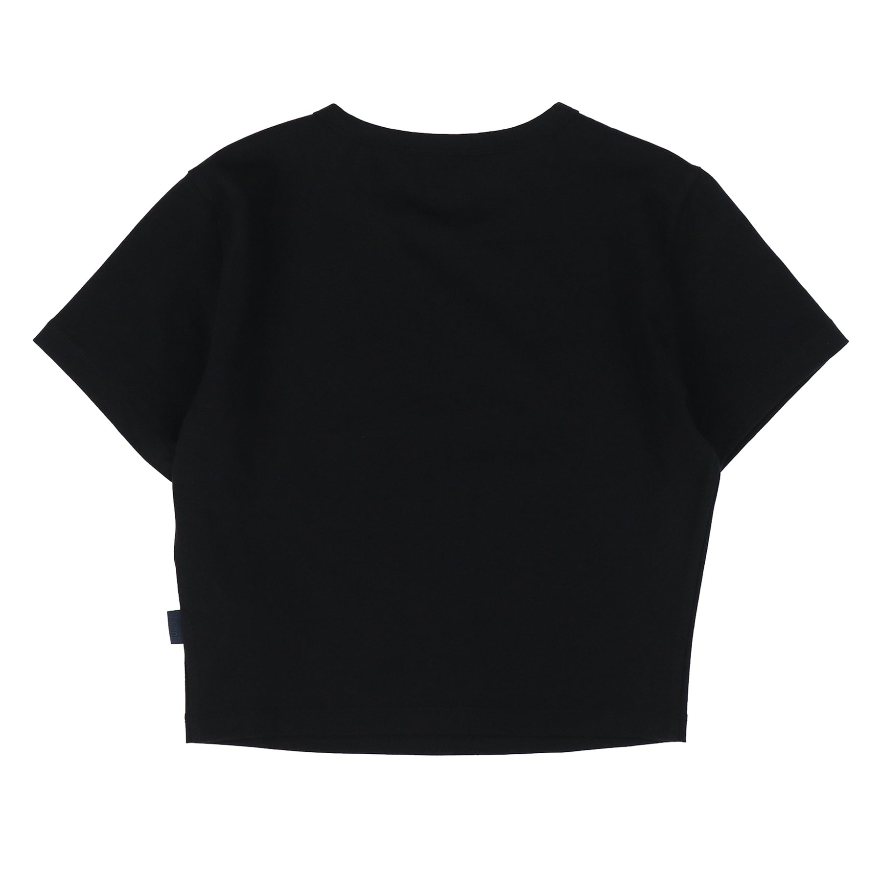 JUUN.J EMBROIDERED SLIM FIT CROP T-SHIRT / BLK - 2