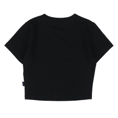 JUUN.J JUUN.J EMBROIDERED SLIM FIT CROP T-SHIRT / BLK outlook