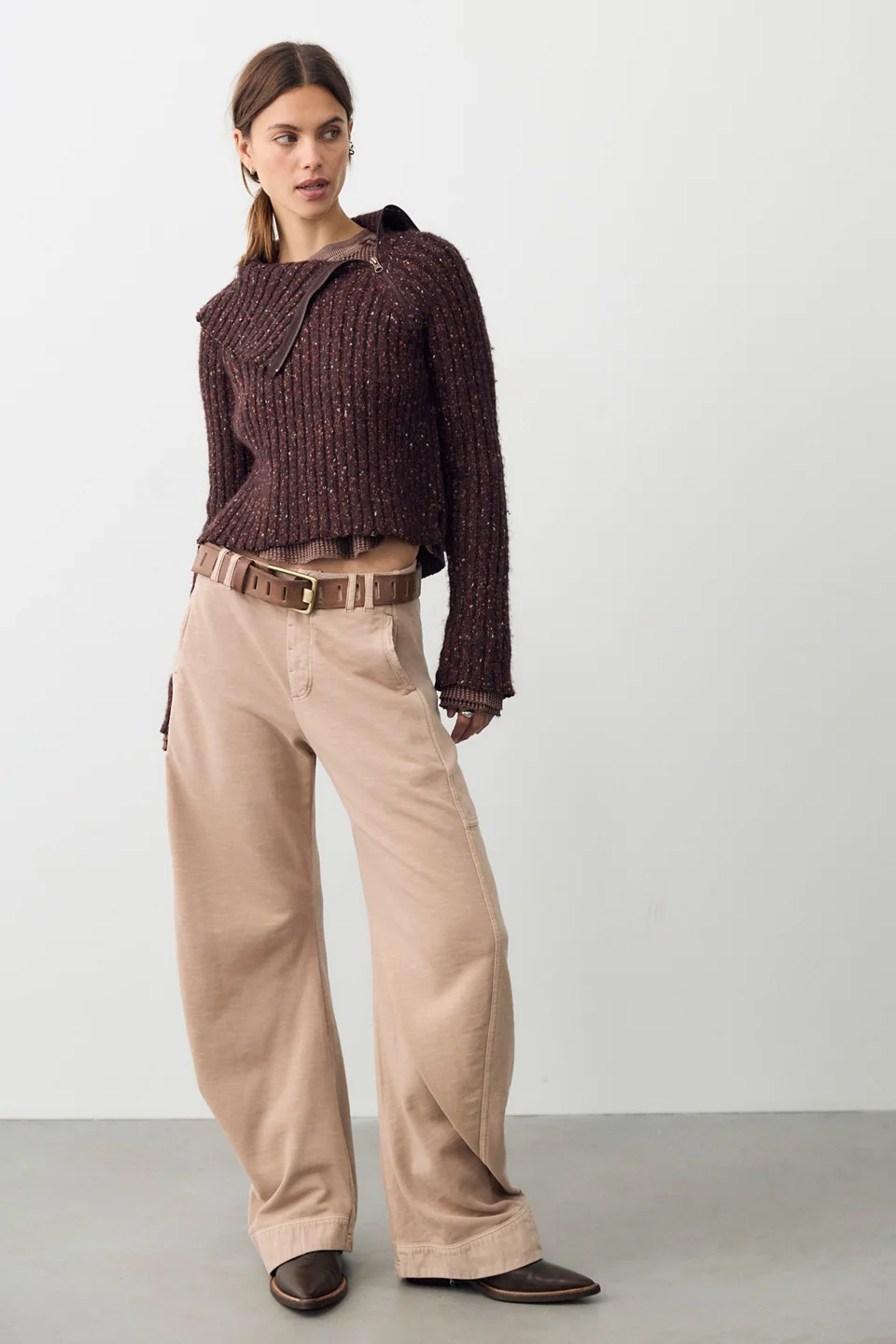 Spotlight Knit Barrel Trousers - 1