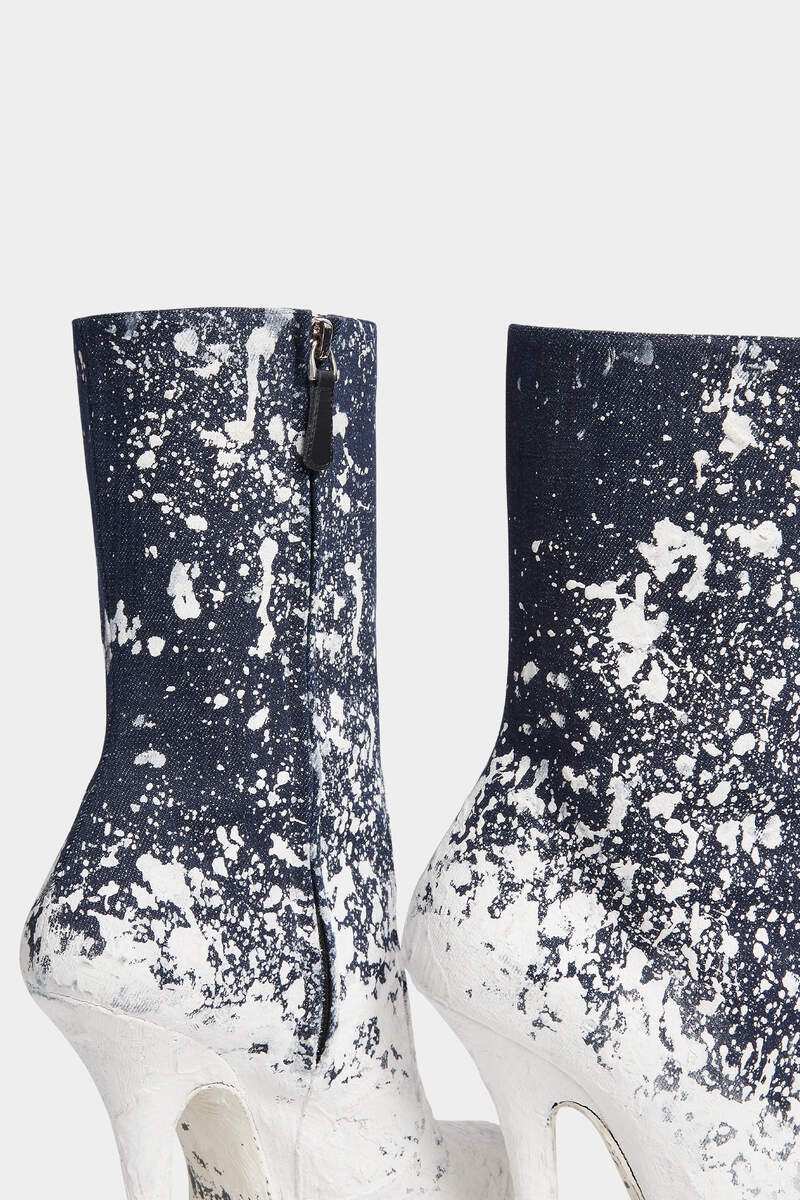 DEANDAY HEELED DENIM ANKLE BOOTS - 4