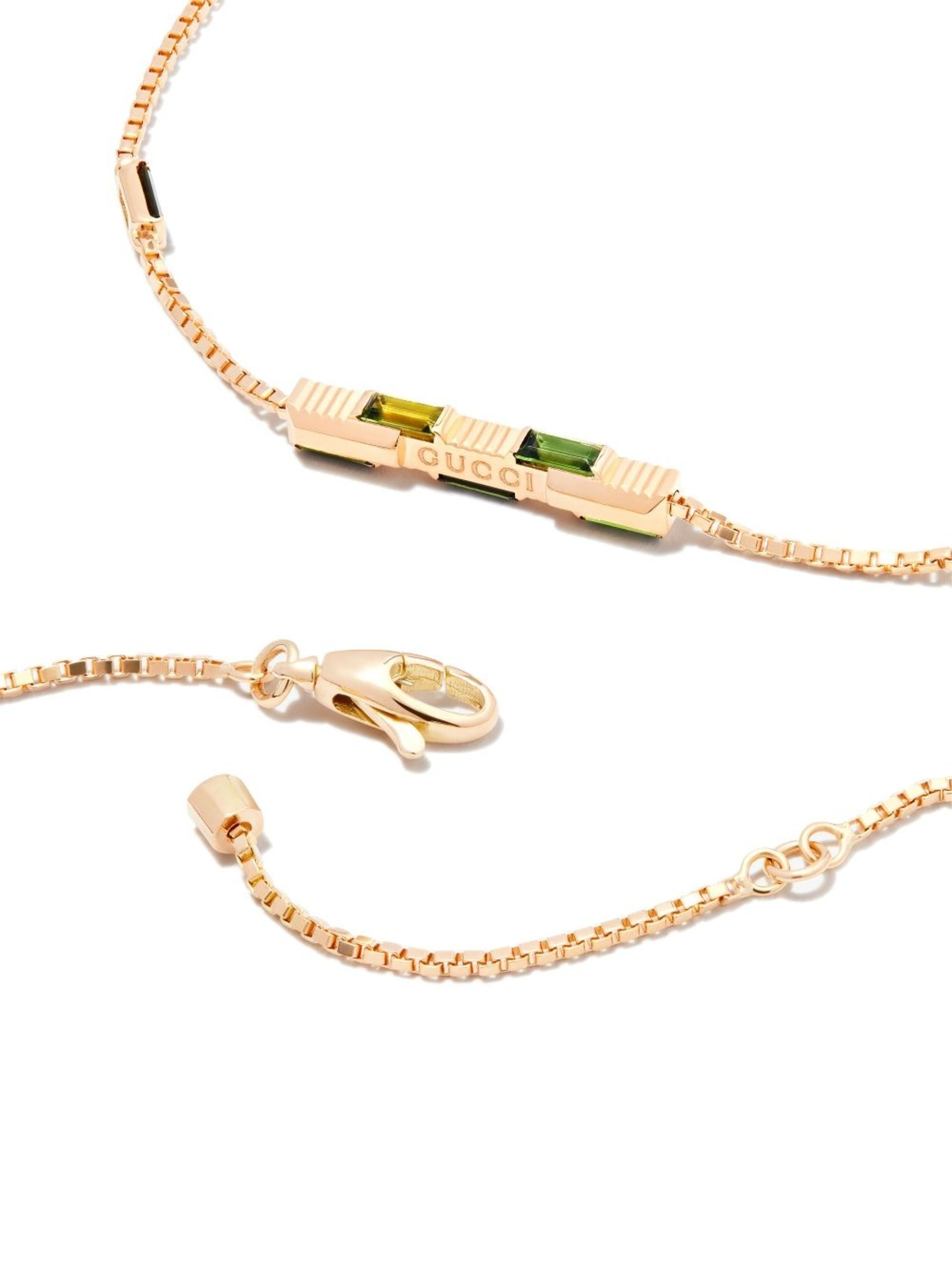 18kt yellow gold Link to Love tourmaline necklace - 3