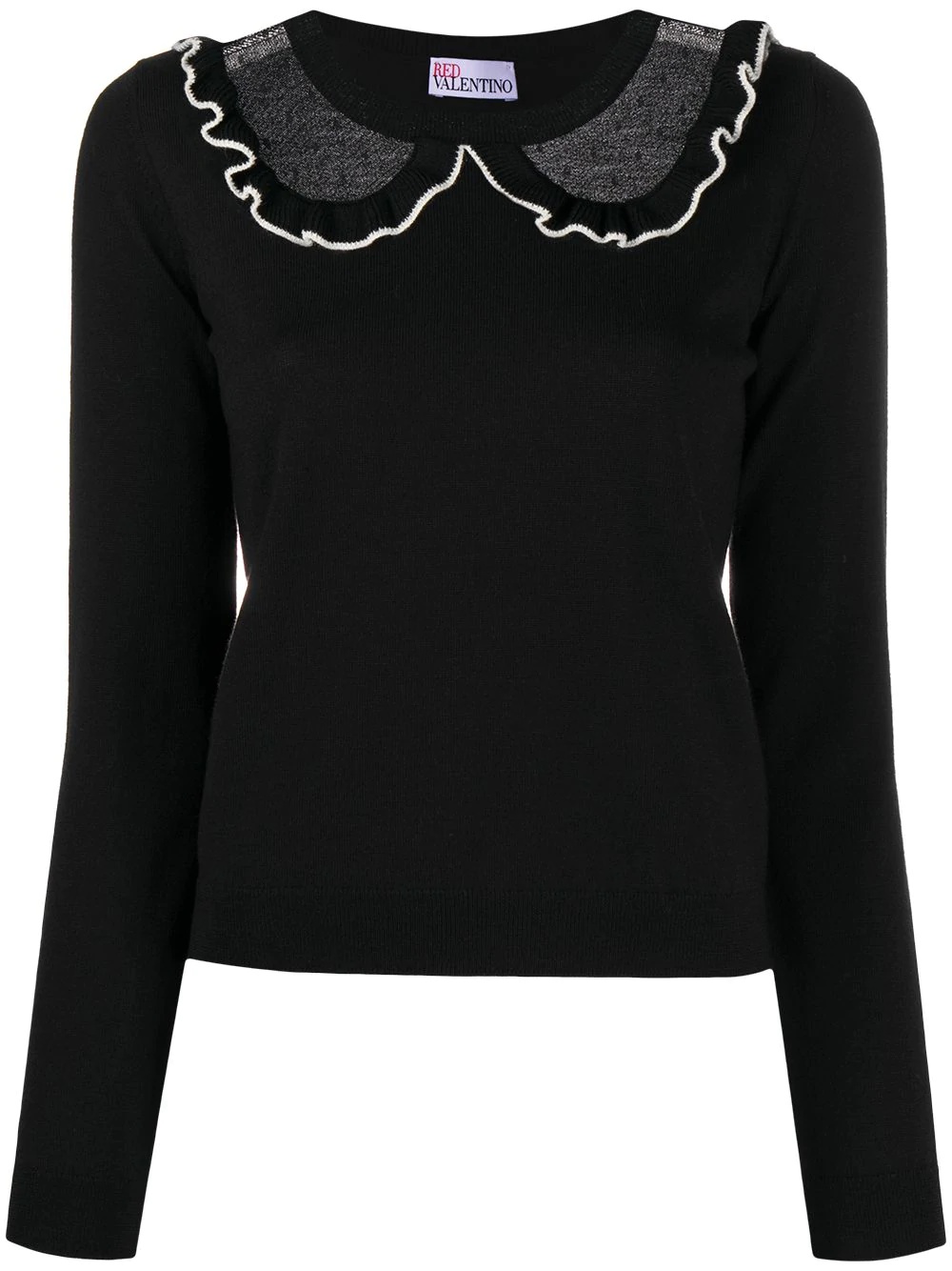 collar-detail jumper - 1