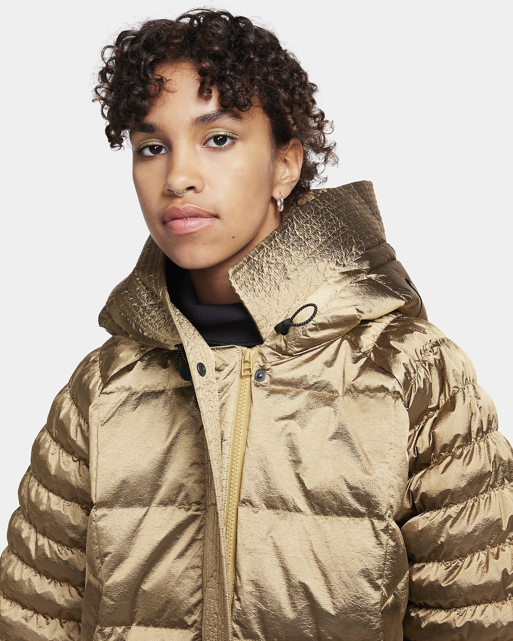 Nike Sportswear Swoosh Puffer Shine PrimaLoft® Women's Therma-FIT Oversized Hooded Jacket - 3