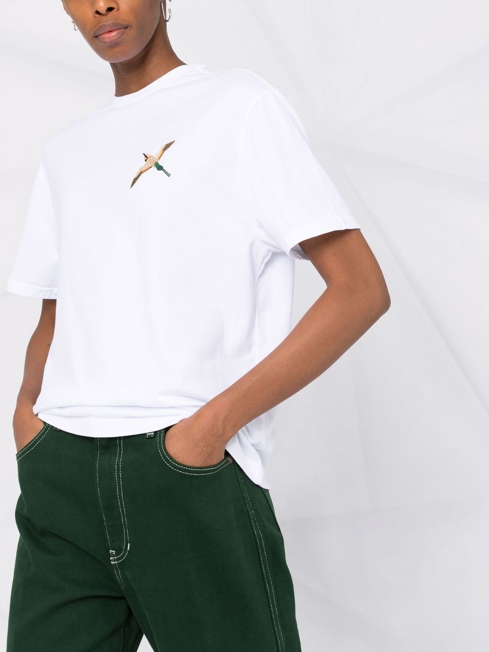 logo-embroidered T-shirt - 5