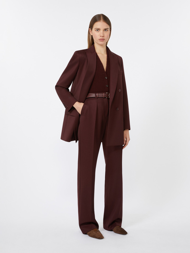 Max Mara CANNES Gabardine wool trousers outlook