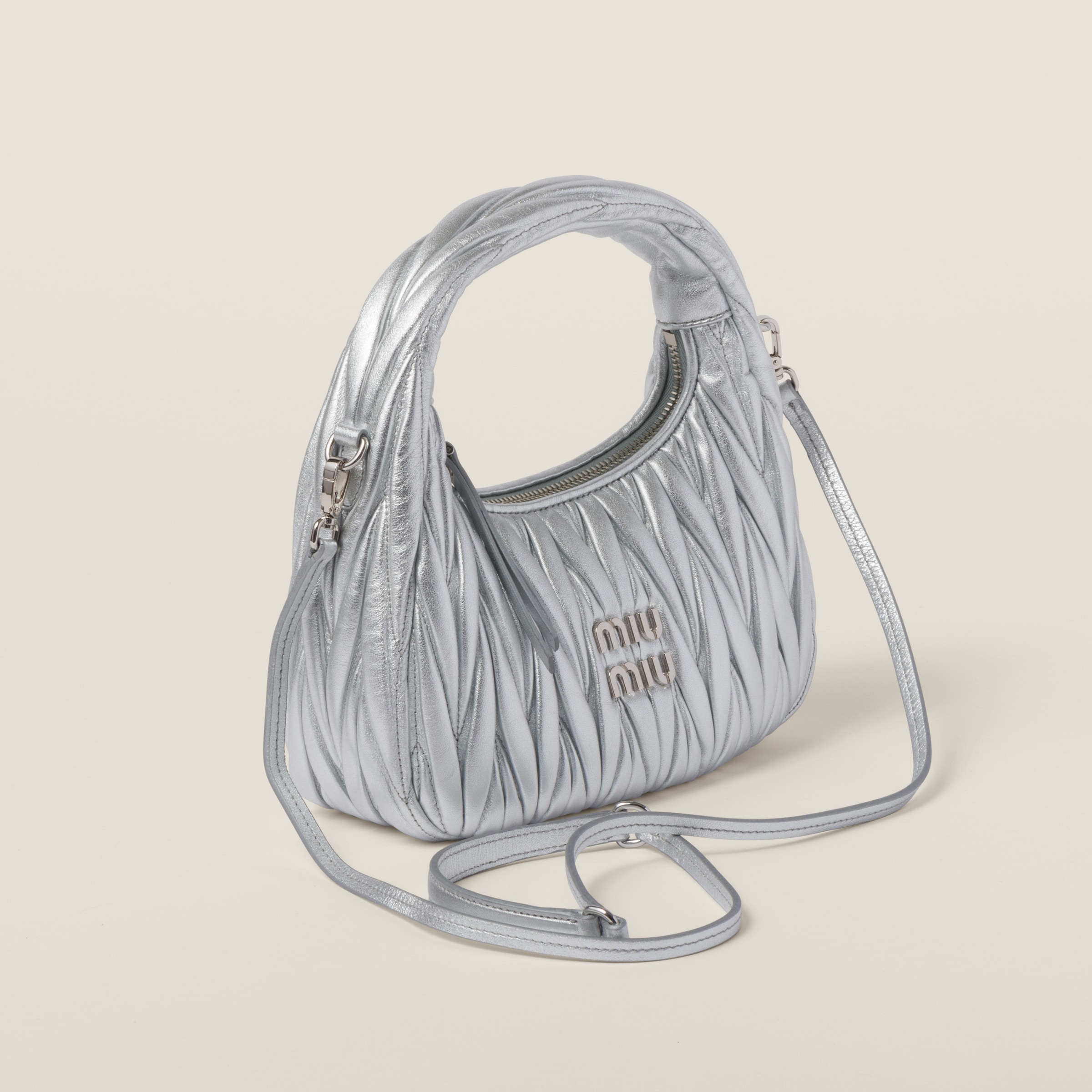 Wander matelassé nappa leather hobo bag - 2