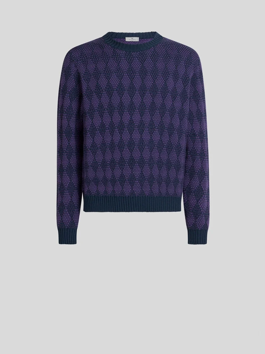 WOOL JACQUARD SWEATER - 1