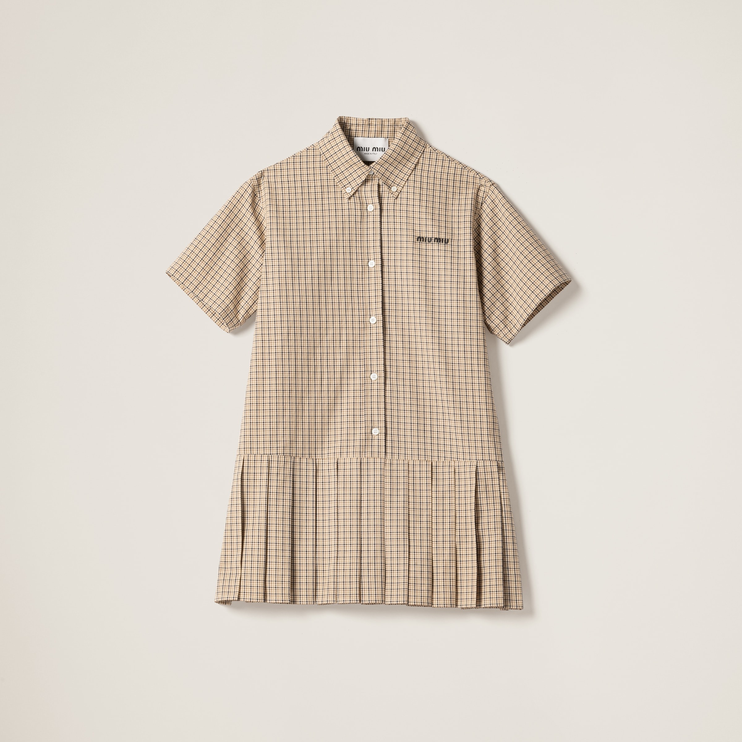 Pleated check dress - 1