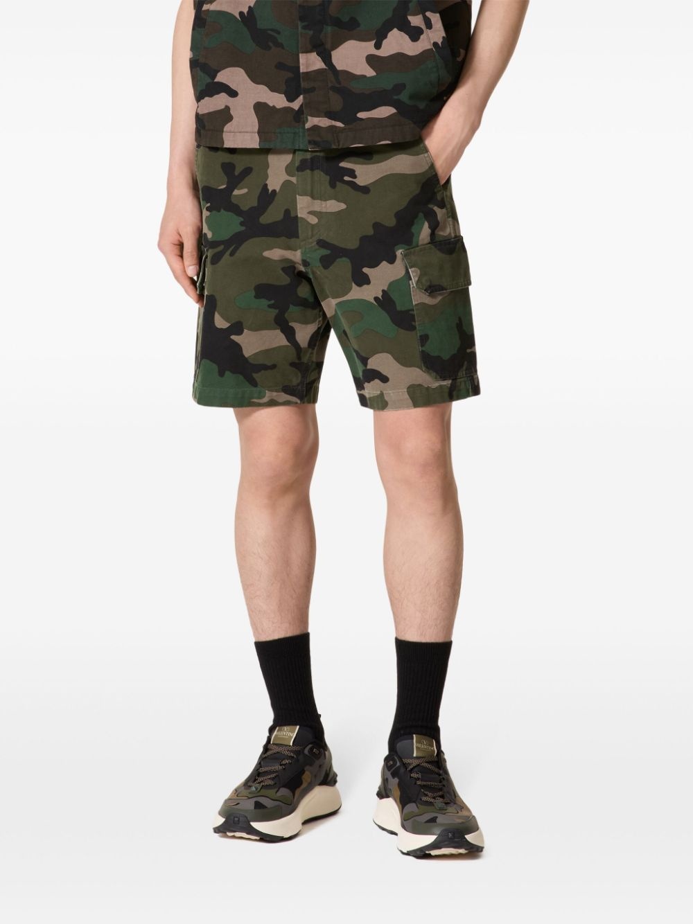 camouflage-pattern cotton shorts - 3