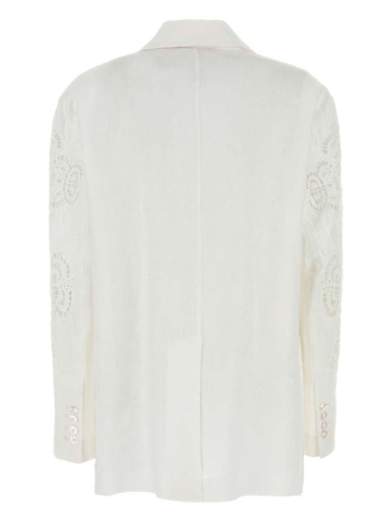Max Mara Angizia embroidered-sleeve blazer outlook