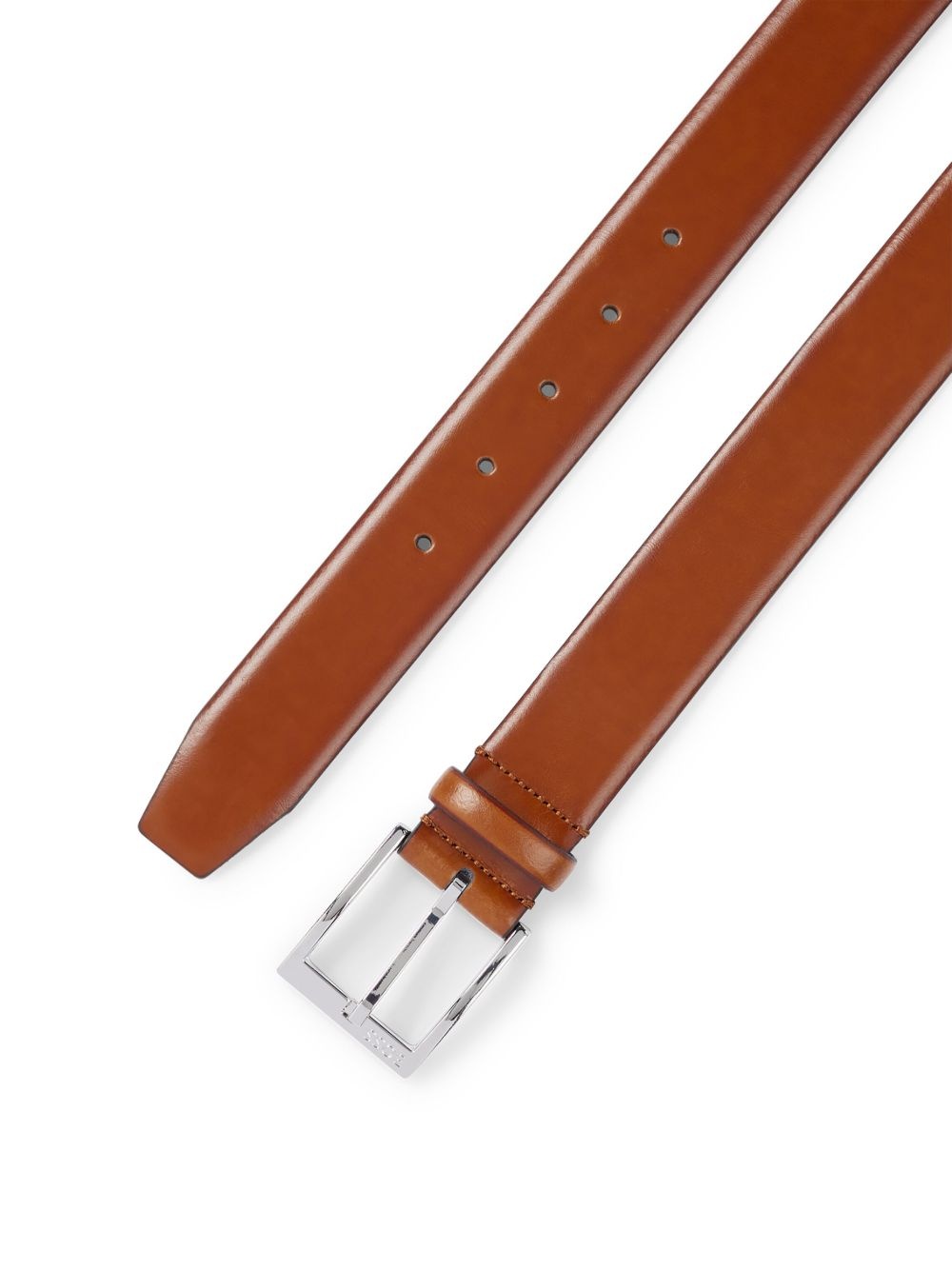 logo-engraved leather belt - 2
