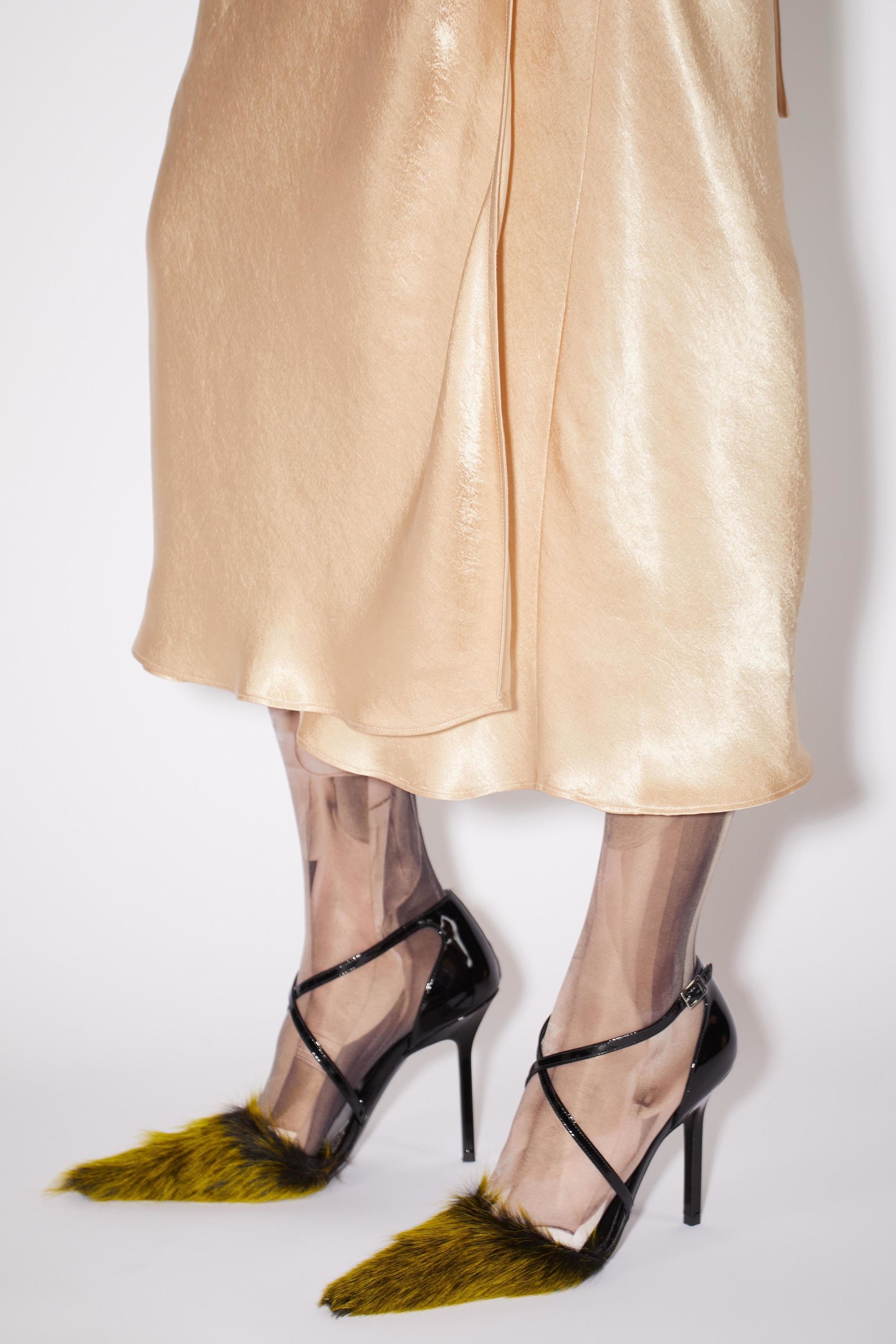 Satin dress - Beige - 5