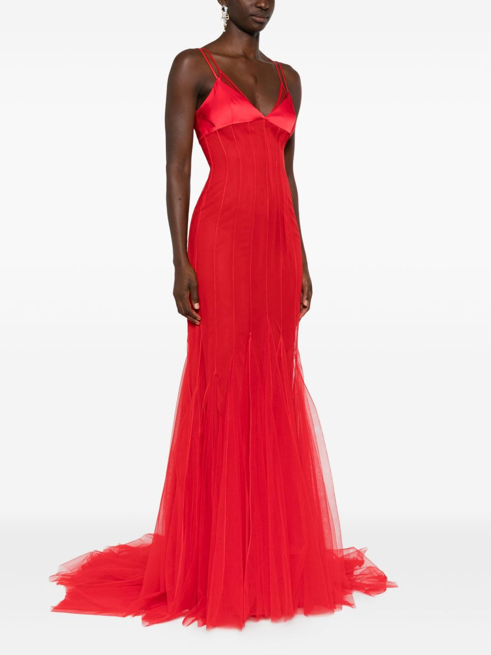 layered-tulle maxi dress - 3