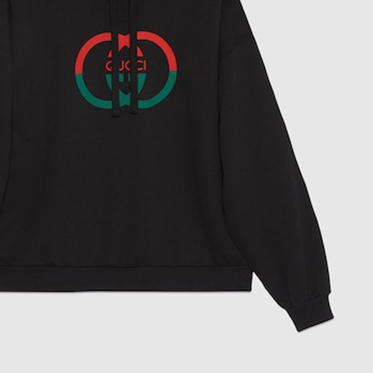 Gucci Cotton Jersey Printed Hooded Sweatshirt 'Black' 721427-XJF5T-1868 - 6