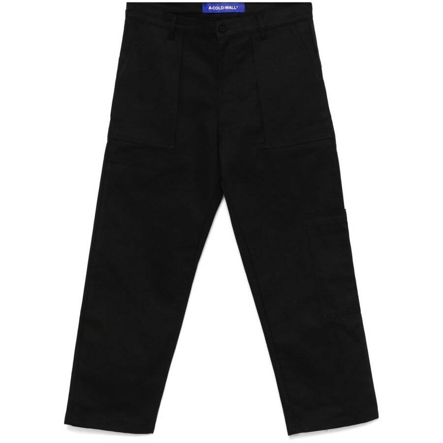 A Cold Wall Men's Black Console Cotton Trousers - 5