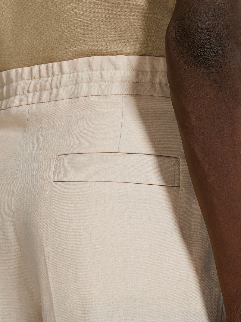 ZEGNA LIGHT TAUPE OASI LINO PANTS outlook