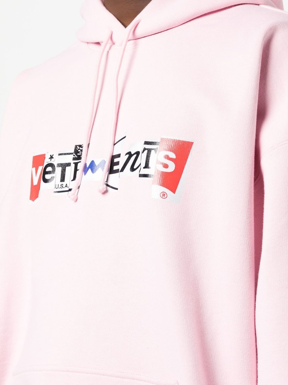 logo drawstring hoodie - 6