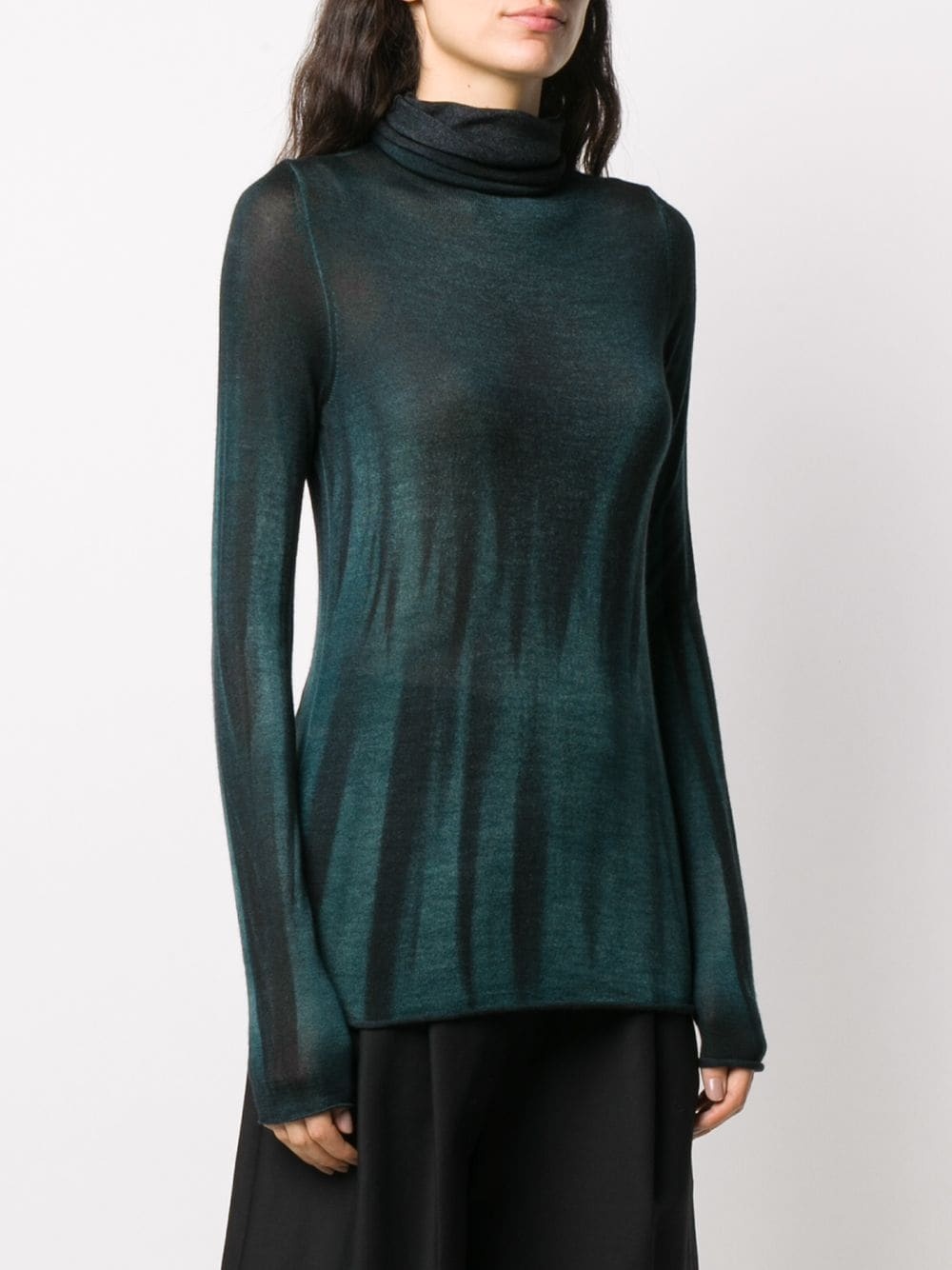 draped high neck jumper - 3