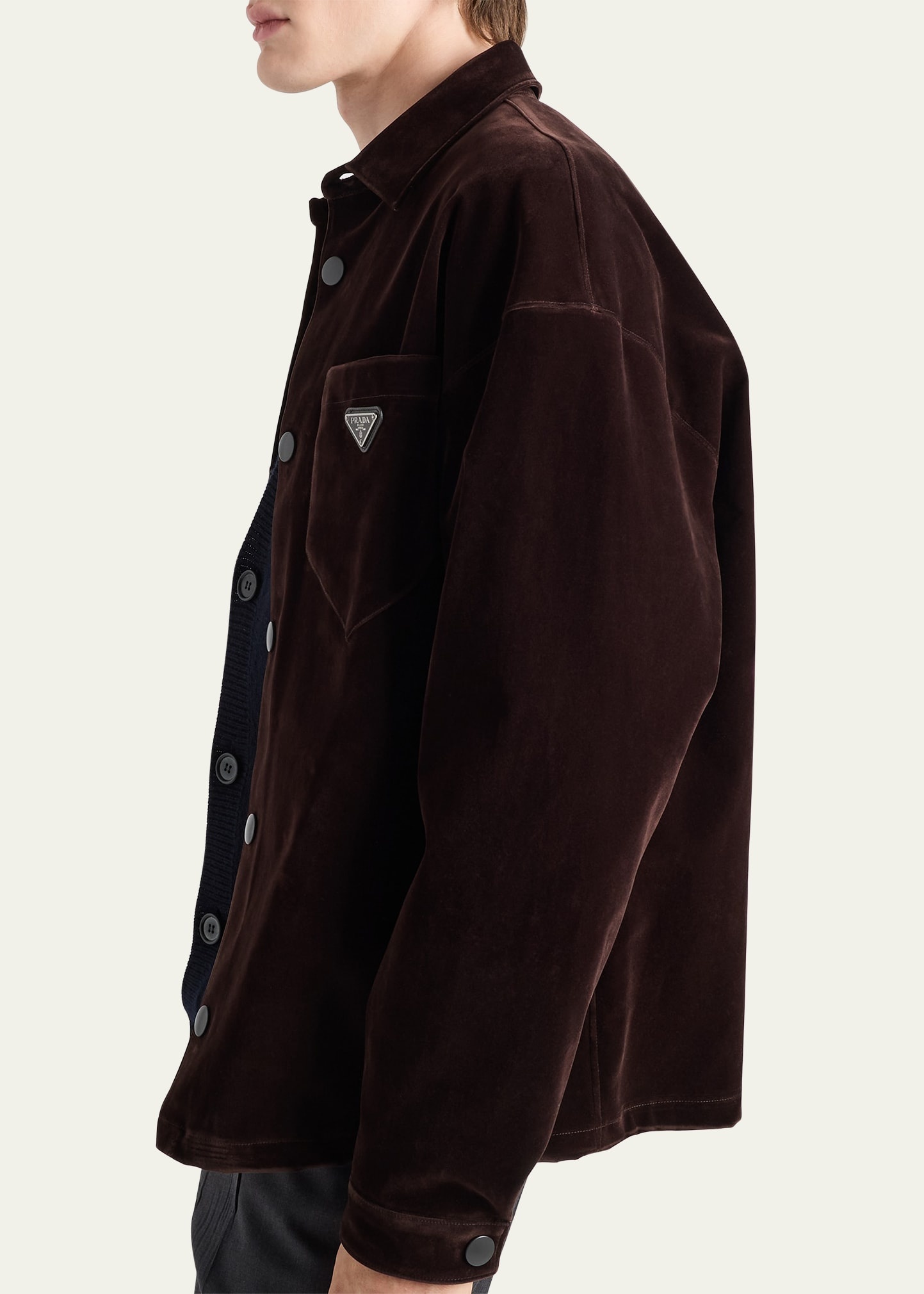 Men's Velvet Denim Snap-Front Shirt - 4