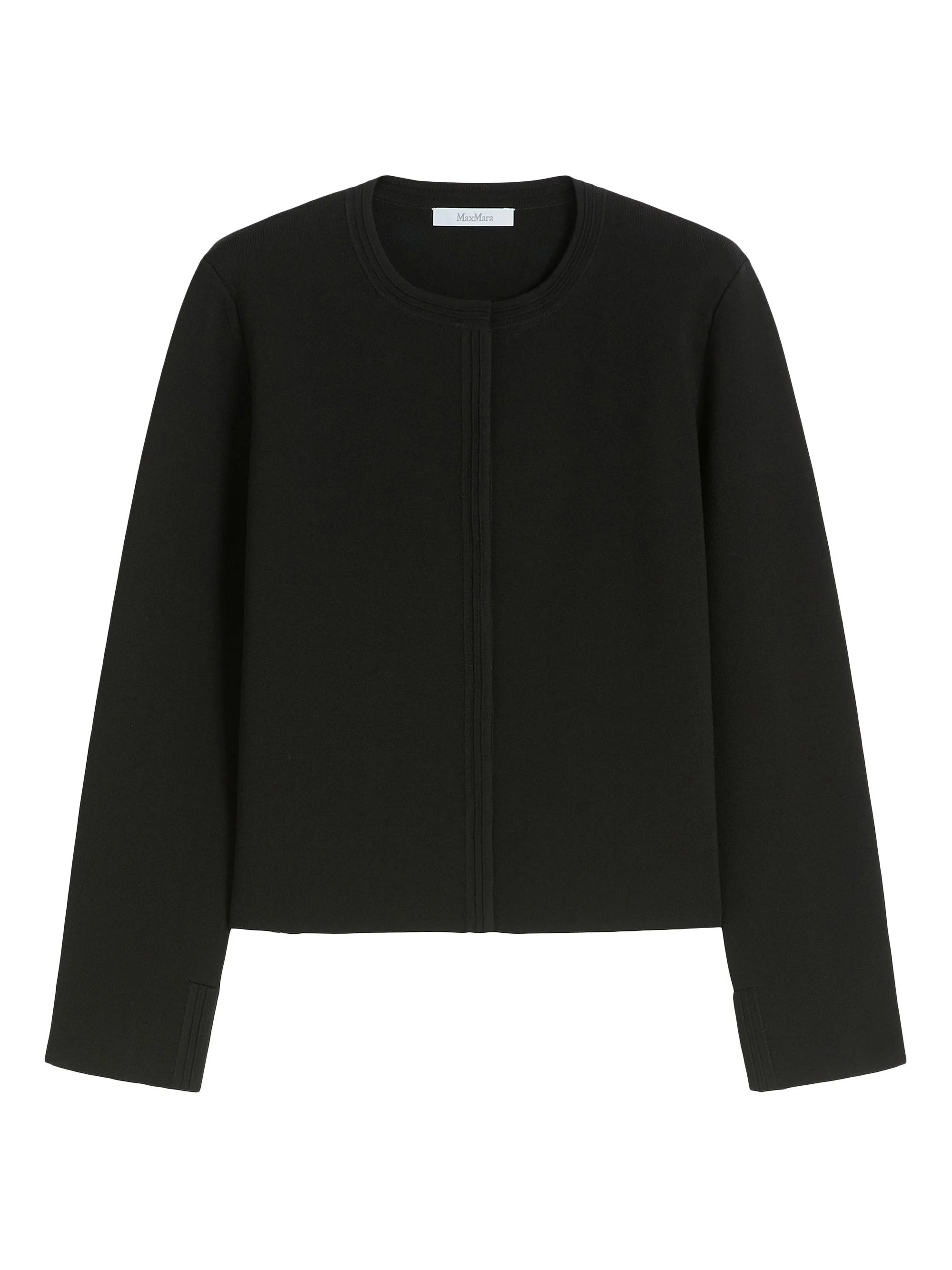 Women's Viscose Crepe Yarn Jacket - Black - 1