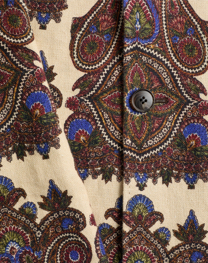 SINGLE-BREASTED JACKET IN CANAPONE WITH VOYAGE IMAGINAIRE PRINT 8