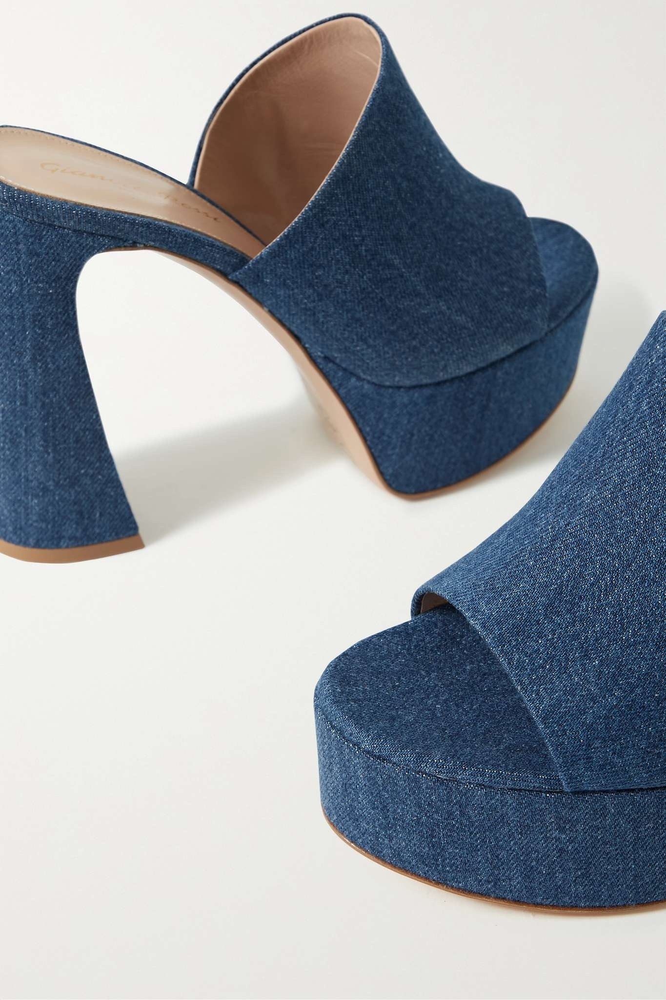 Holly 70 denim platform mules - 4