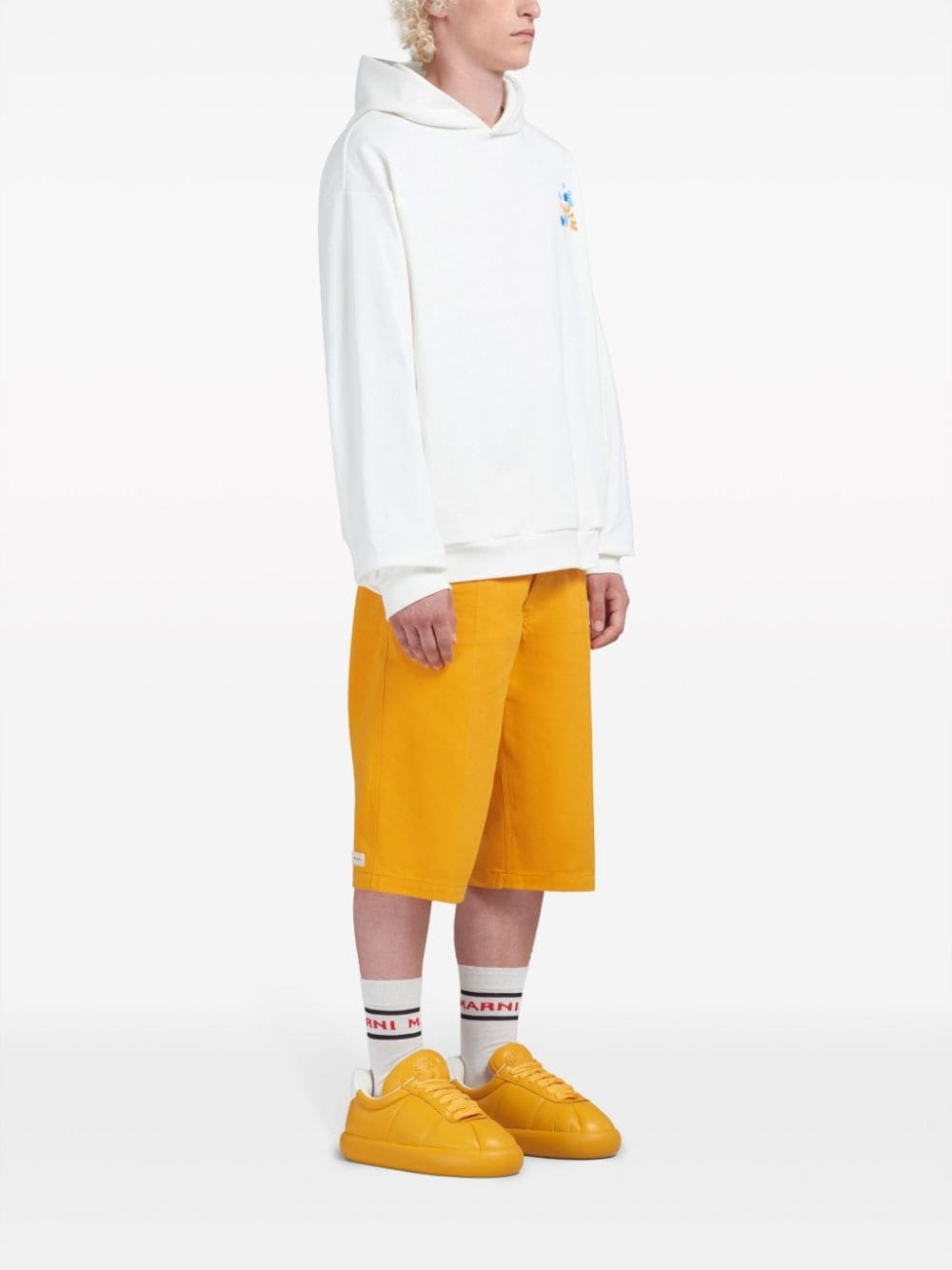 logo-print cotton hoodie - 2