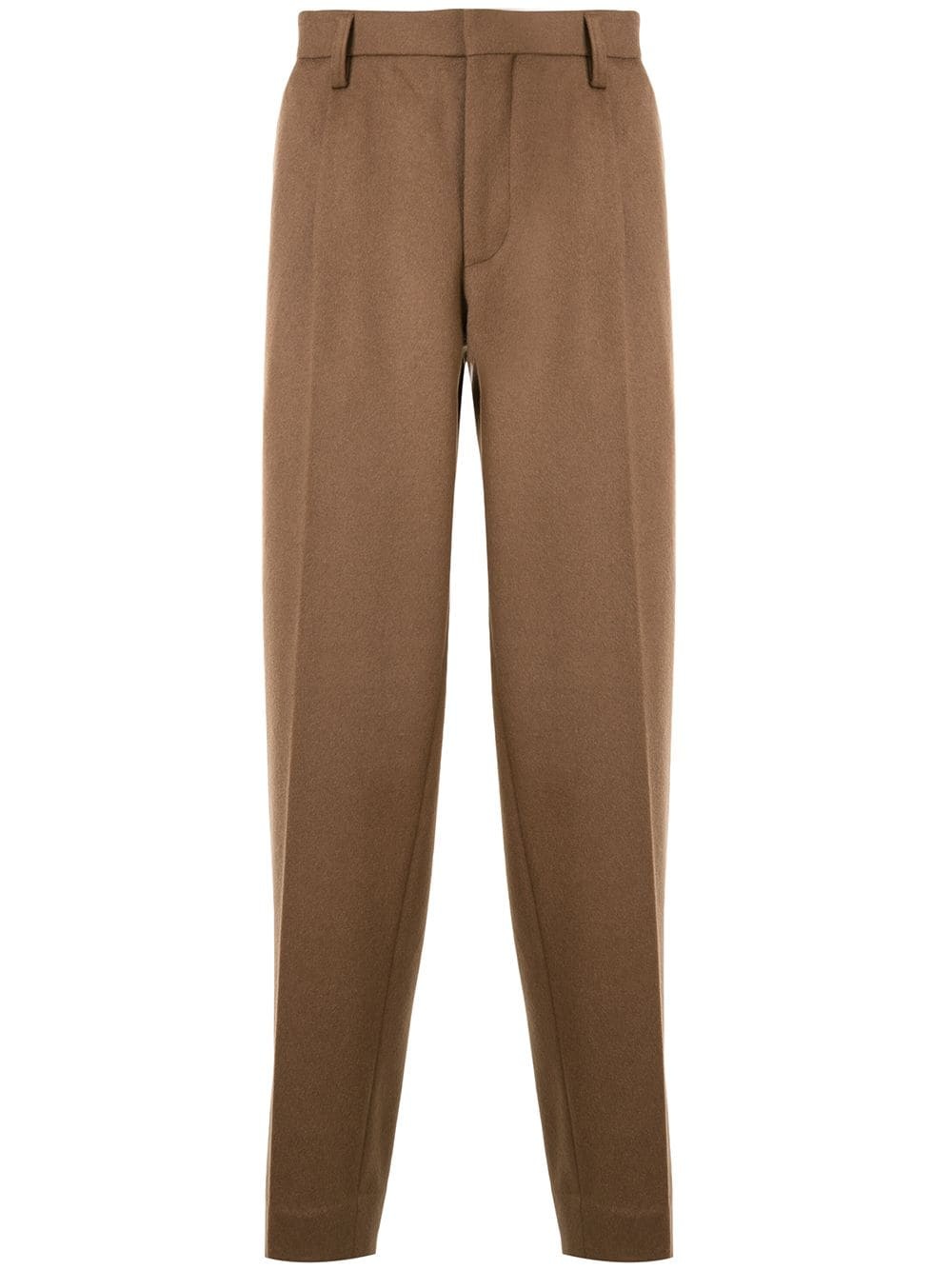 fine knit pleated detail trousers - 1