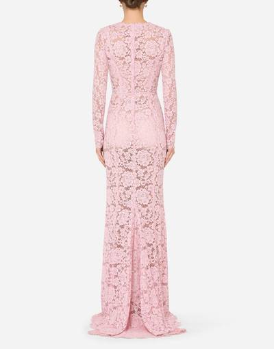 Dolce & Gabbana Long lace dress with train outlook