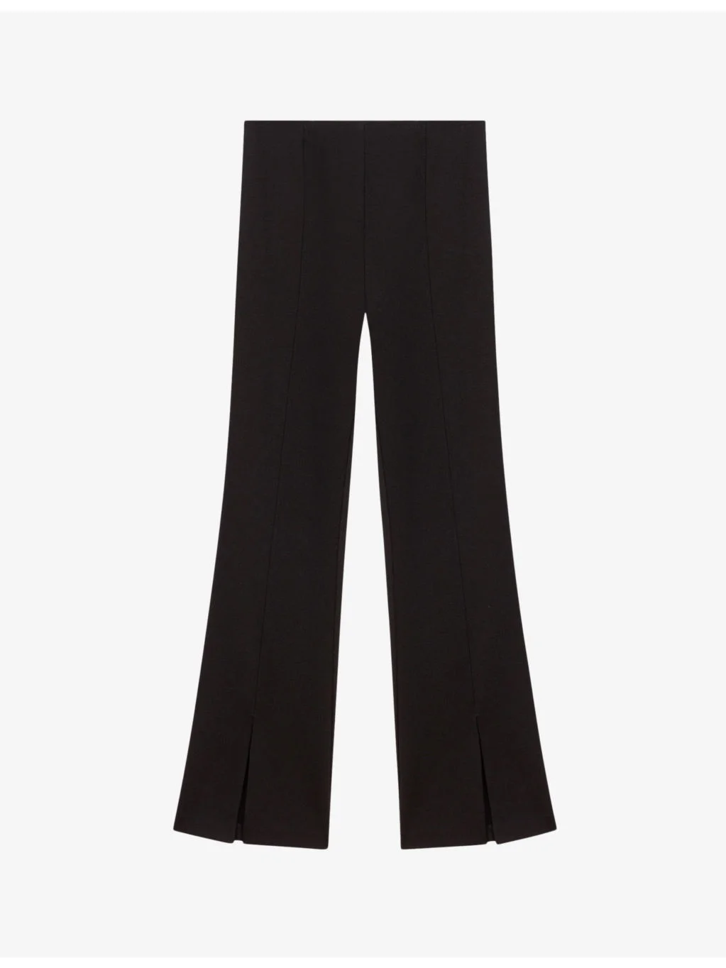 Split-cuff flare-leg high-rise stretch-woven trousers - 1
