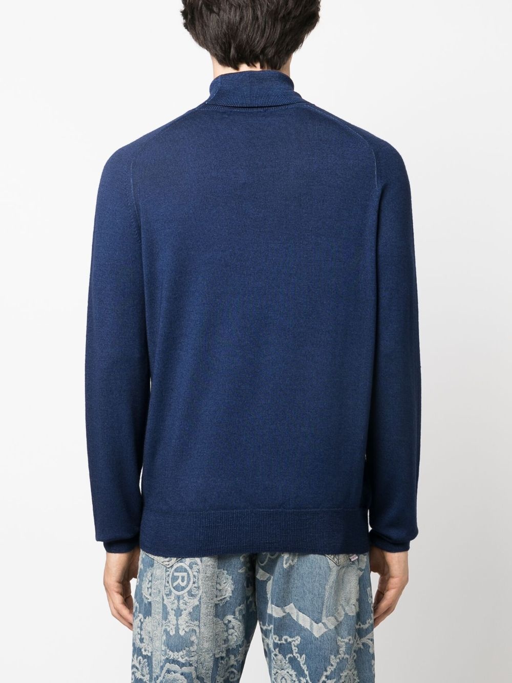Pegaso-embroidered high-neck jumper - 4