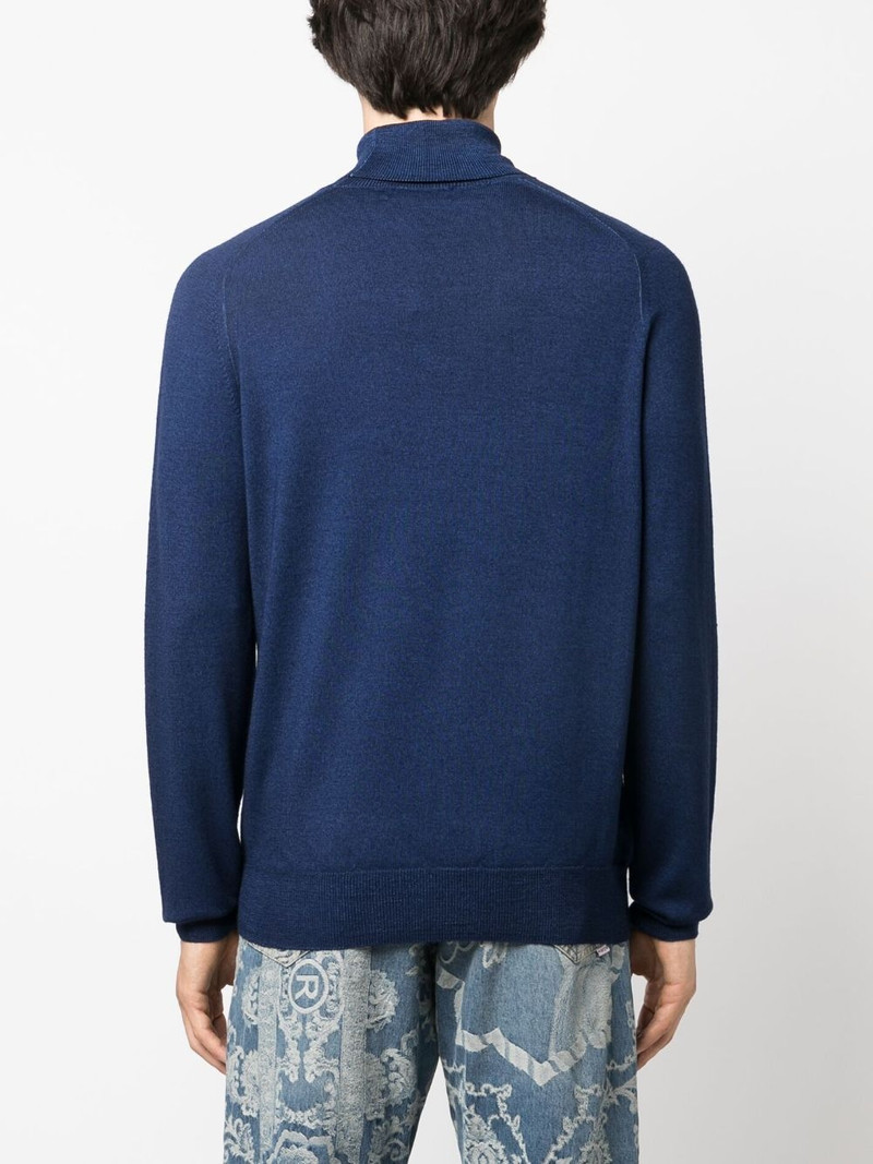 Pegaso-embroidered high-neck jumper 4