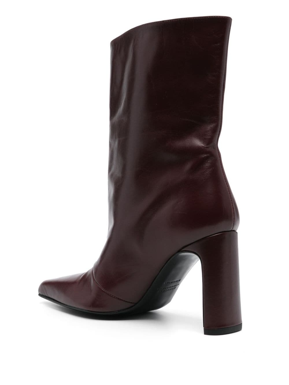 80mm calfskin ankle boots - 3
