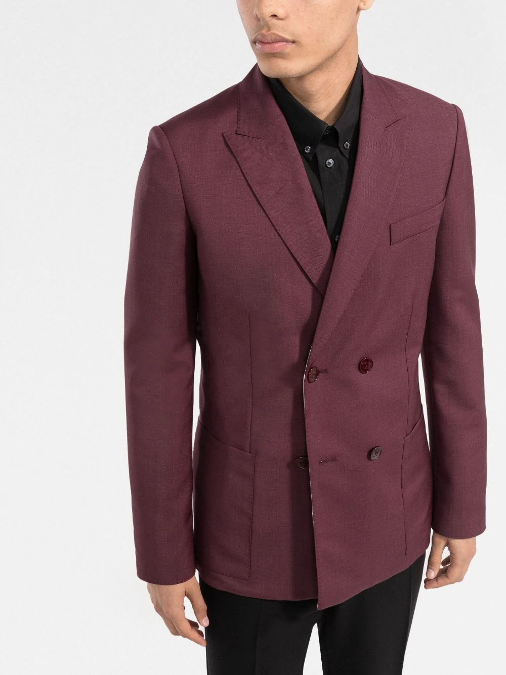 tailored double-breasted blazer - 3