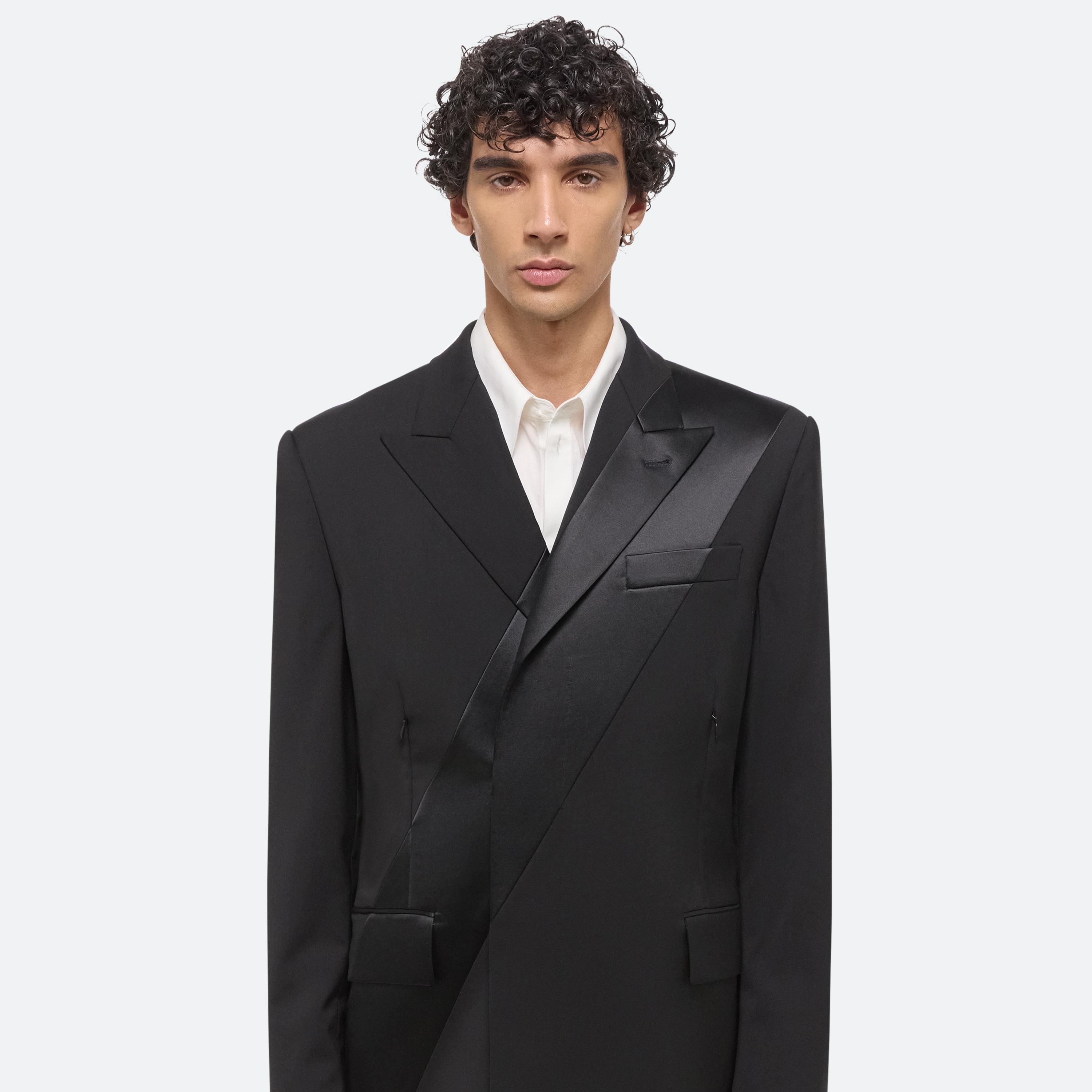 VIRGIN WOOL TUXEDO CAR COAT - 10