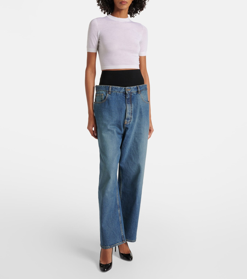 Alaïa Cropped cashmere top outlook